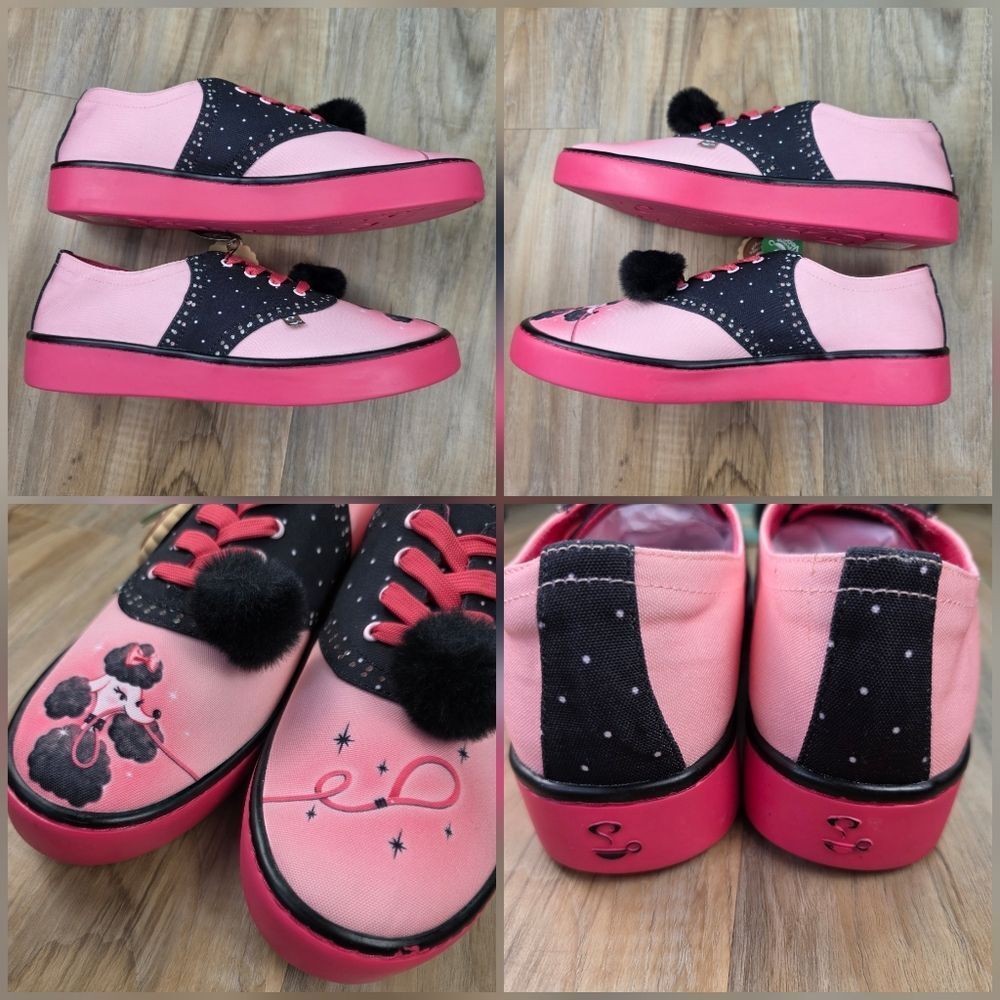 🩵NIB Hot Chocolate Canvas Poodle Perfect Unisex Sneakers Size 8 - Picture 8 of 14